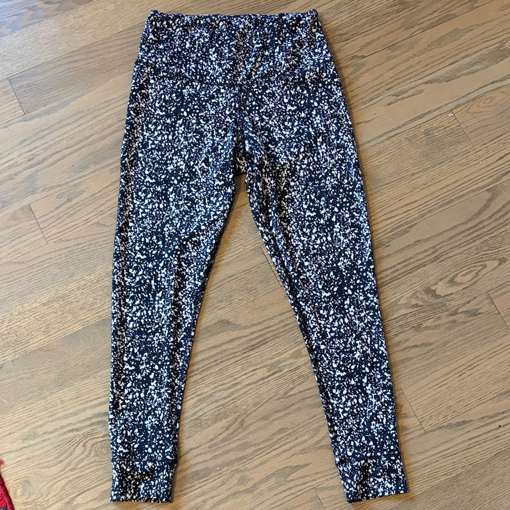 Reebok Speedwick Full Length Black and White Patterned Leggings